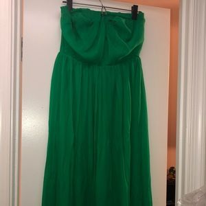 Line & Dot Green Maxi Dress
